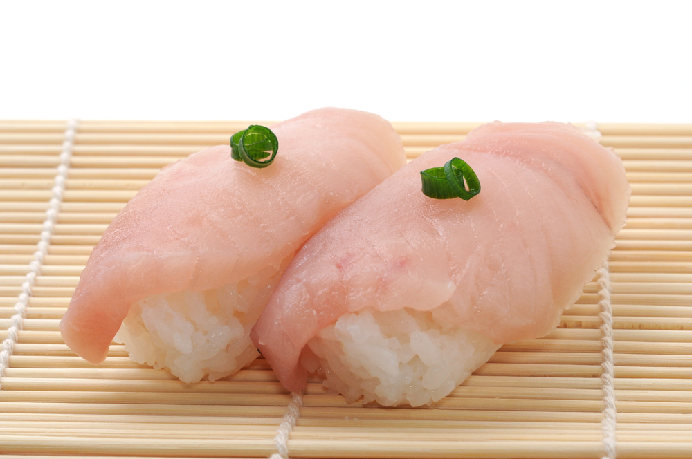 Sushi,Isolated,On,White,Background,Albacore,Tuna