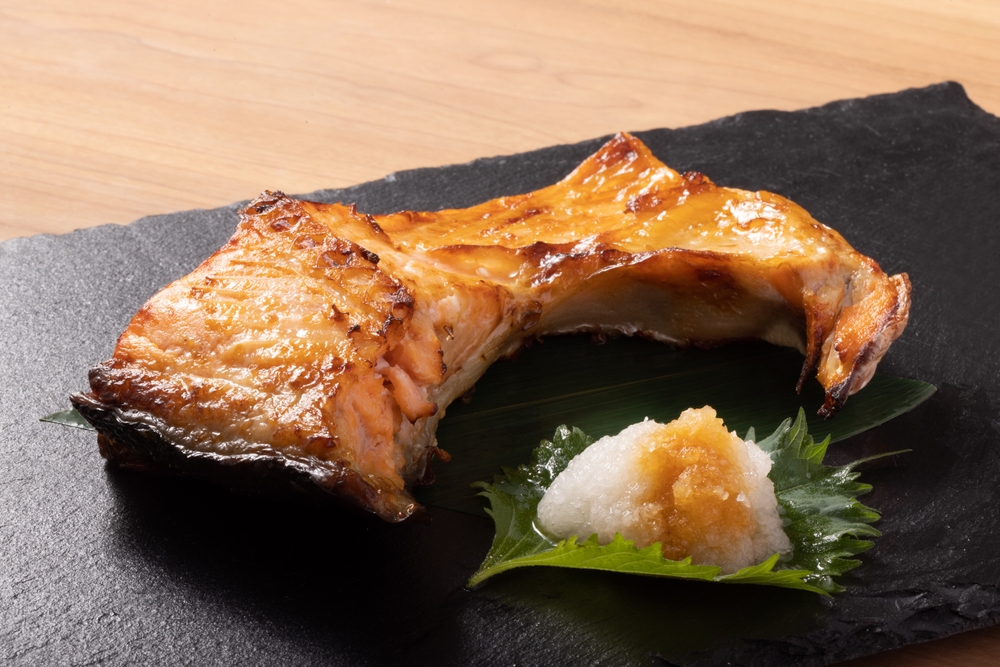 Grilled,Coho,Salmon,With,Salted,Rice,Malt